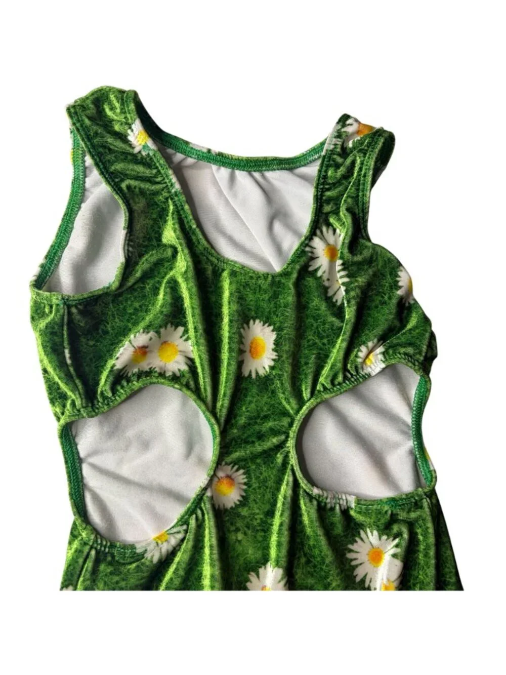 GK Velvet Leotard Gymnastics Dance Daisy Grass Graphic Size Child Large